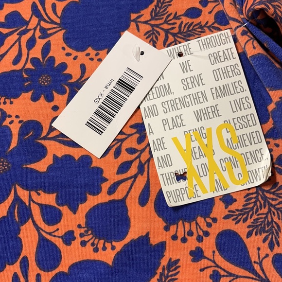 LuLaRoe New XXS Floral Irma Tunic Shirt NWT - Picture 6 of 8